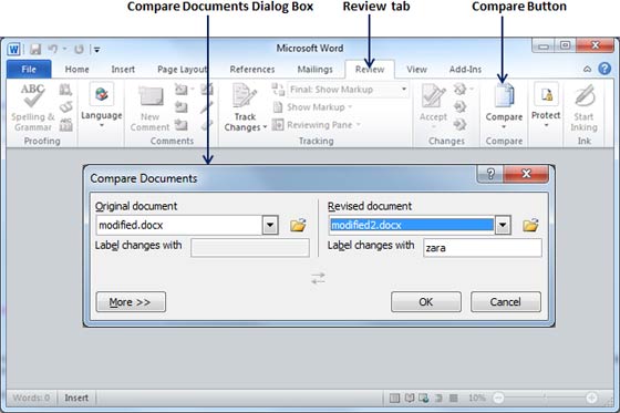 Word Compare Documents