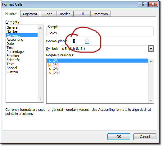 Change Currency Format