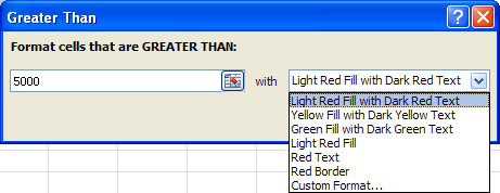 Excel 2010 - Conditional Formatting Greater Than