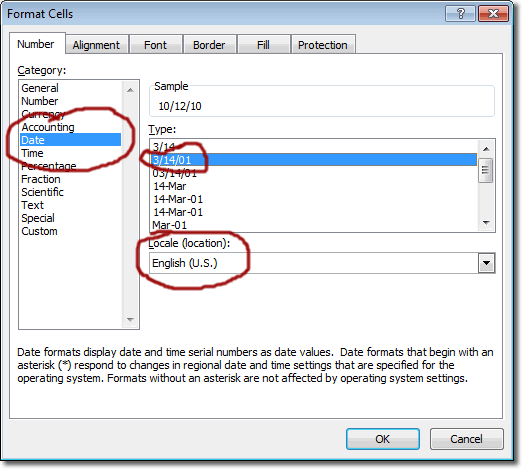 Date Formatting In Excel 2010