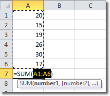 Excel Autosum