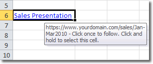 Hyperlink In Excel Without A Screentip