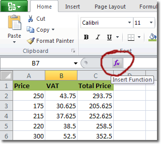 insert-a-function-in-excel-2010