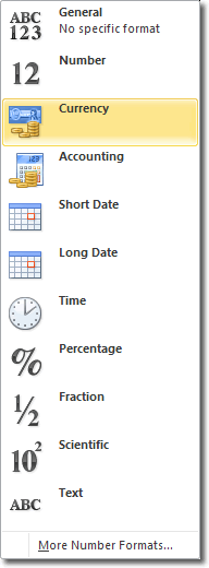 Number Format Options