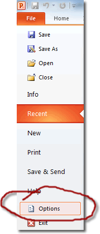 PowerPoint Options