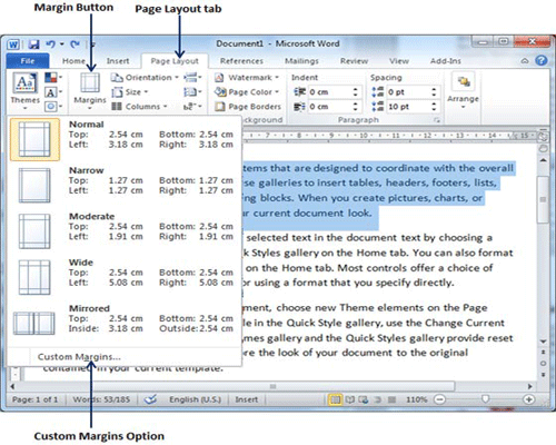 Adjust Margins