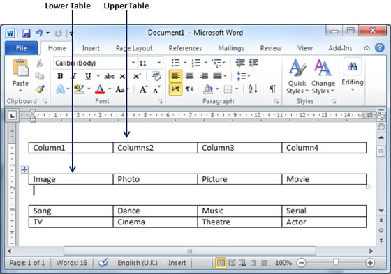 Split a Table