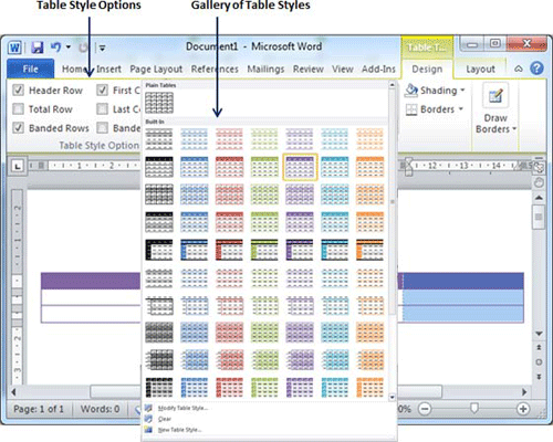 Create a Table