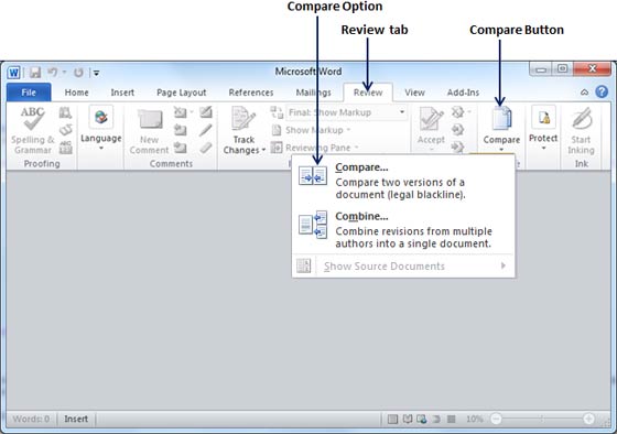 Word Compare Documents