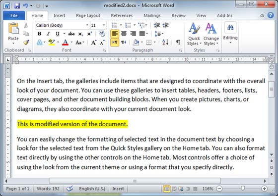 Word Compare Documents