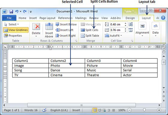 Split a Cell