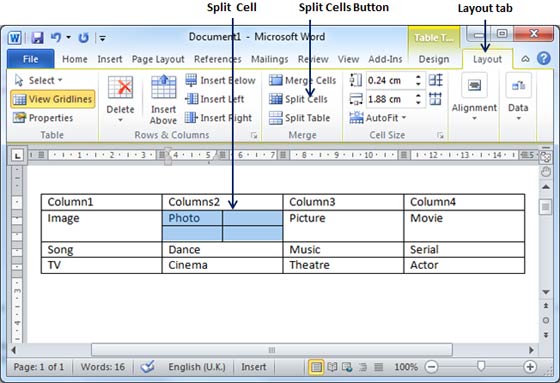 Split a Cell